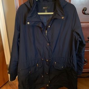 Style and company navy rain jacket